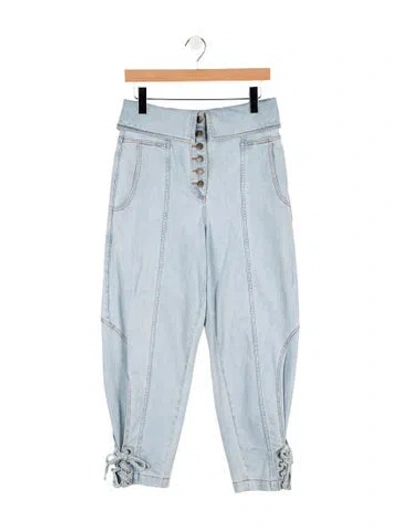 Pre-owned Ulla Johnson High-rise Straight Leg Jeans In Blue