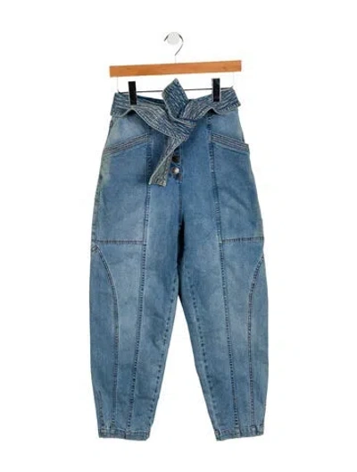 Pre-owned Ulla Johnson High-rise Straight Leg Jeans In Blue