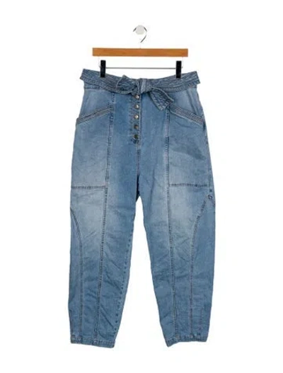 Pre-owned Ulla Johnson High-rise Straight Leg Jeans In Blue