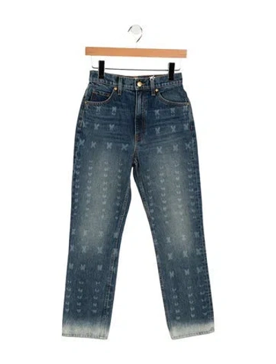 Pre-owned Ulla Johnson High-rise Straight Leg Jeans In Blue