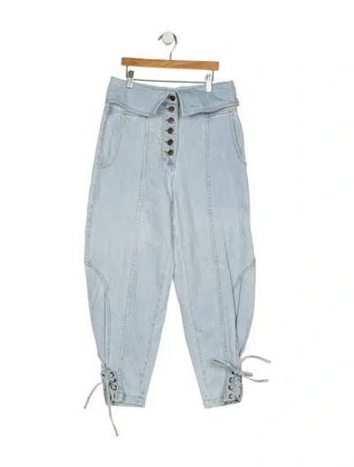 Pre-owned Ulla Johnson High-rise Straight Leg Jeans In Blue