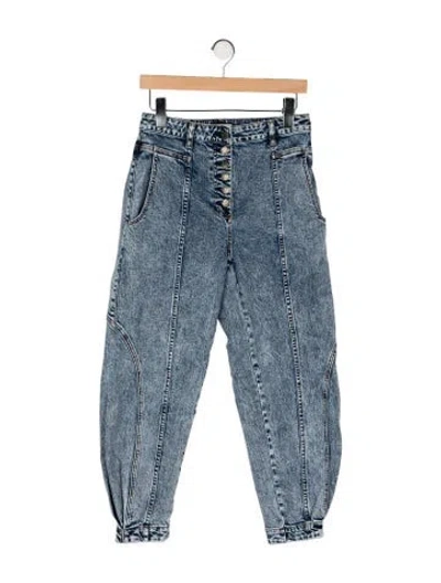 Pre-owned Ulla Johnson High-rise Straight Leg Jeans In Blue