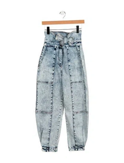 Pre-owned Ulla Johnson High-rise Straight Leg Jeans In Blue