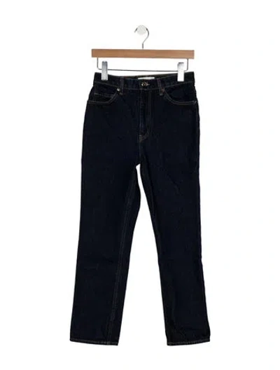 Pre-owned Ulla Johnson High-rise Straight Leg Jeans In Blue
