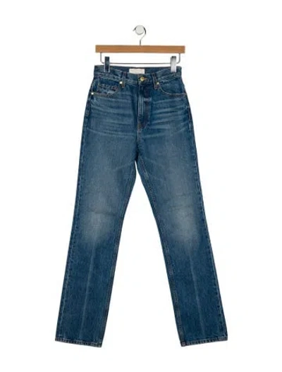 Pre-owned Ulla Johnson High-rise Straight Leg Jeans In Blue
