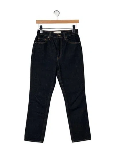 Pre-owned Ulla Johnson High-rise Straight Leg Jeans In Blue