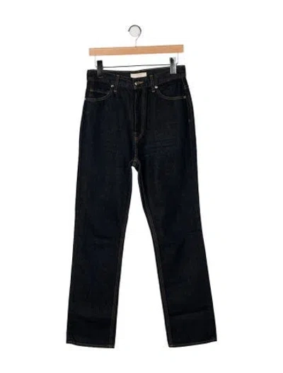 Pre-owned Ulla Johnson High-rise Straight Leg Jeans In Blue
