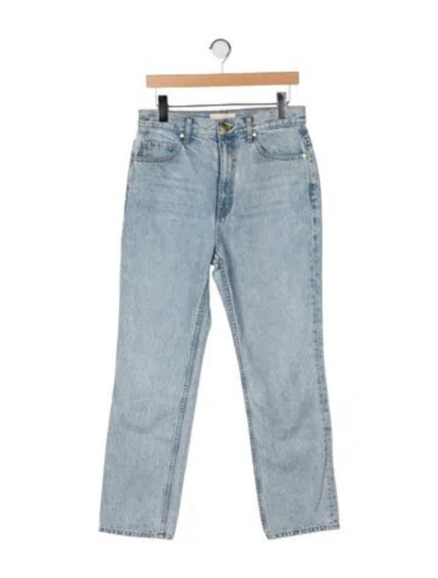 Pre-owned Ulla Johnson High-rise Straight Leg Jeans In Blue