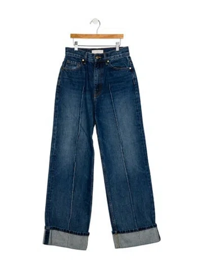 Pre-owned Ulla Johnson High-rise Straight Leg Jeans In Blue
