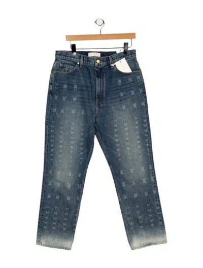 Pre-owned Ulla Johnson High-rise Straight Leg Jeans In Blue