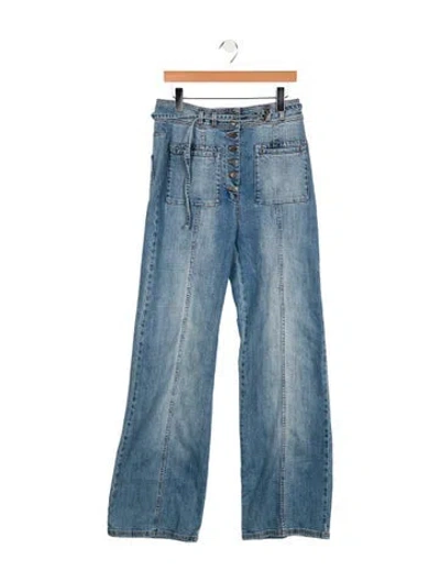 Pre-owned Ulla Johnson High-rise Straight Leg Jeans In Blue