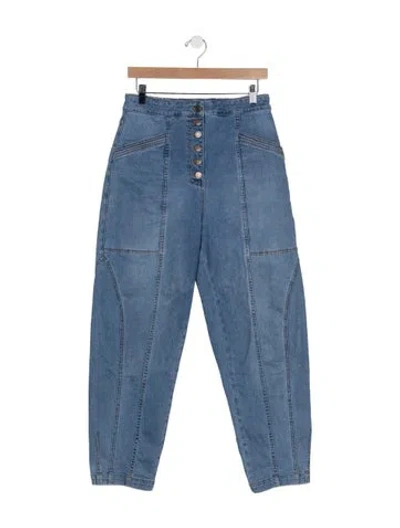 Pre-owned Ulla Johnson High-rise Straight Leg Jeans In Blue