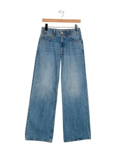 Pre-owned Ulla Johnson High-rise Straight Leg Jeans In Blue