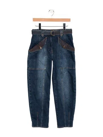 Pre-owned Ulla Johnson High-rise Straight Leg Jeans In Blue
