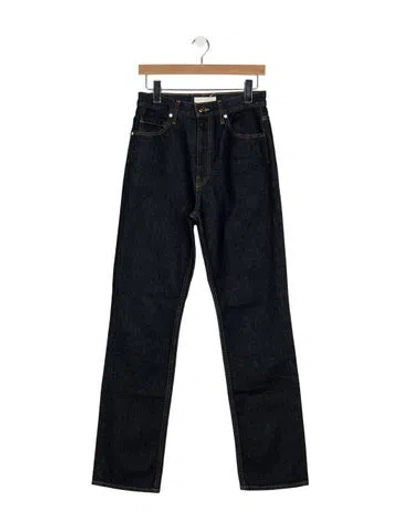 Pre-owned Ulla Johnson High-rise Straight Leg Jeans In Blue