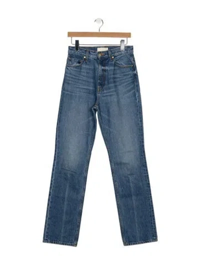 Pre-owned Ulla Johnson High-rise Straight Leg Jeans In Blue
