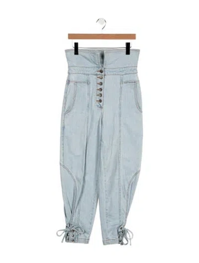 Pre-owned Ulla Johnson High-rise Straight Leg Jeans In Blue