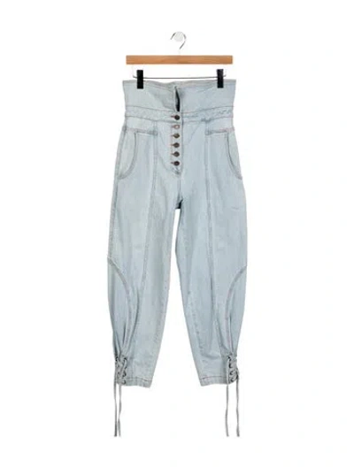 Pre-owned Ulla Johnson High-rise Straight Leg Jeans In Blue
