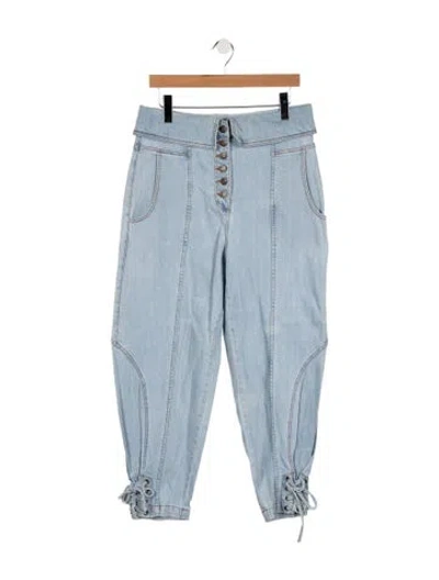 Pre-owned Ulla Johnson High-rise Straight Leg Jeans In Blue