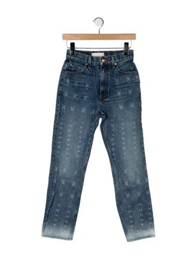 Pre-owned Ulla Johnson High-rise Straight Leg Jeans In Blue