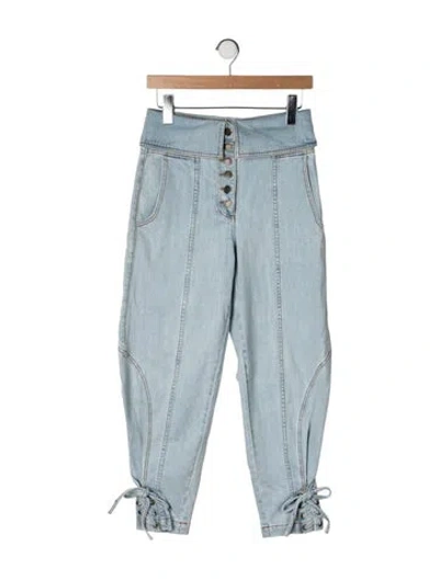 Pre-owned Ulla Johnson High-rise Straight Leg Jeans In Blue