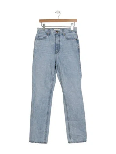 Pre-owned Ulla Johnson High-rise Straight Leg Jeans In Blue