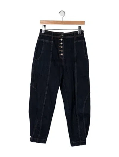 Pre-owned Ulla Johnson High-rise Straight Leg Jeans In Blue