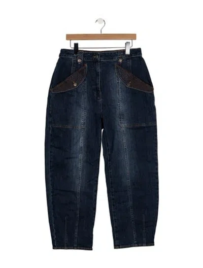 Pre-owned Ulla Johnson High-rise Straight Leg Jeans In Blue