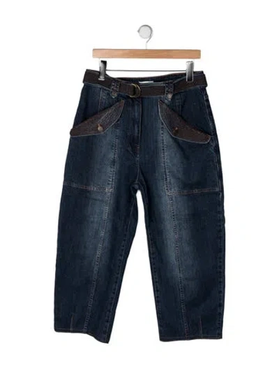 Pre-owned Ulla Johnson High-rise Straight Leg Jeans In Blue