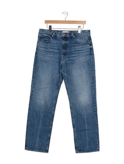 Pre-owned Ulla Johnson High-rise Straight Leg Jeans In Blue