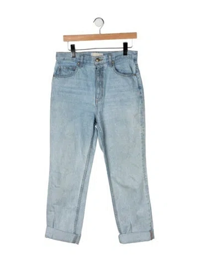 Pre-owned Ulla Johnson High-rise Straight Leg Jeans In Blue