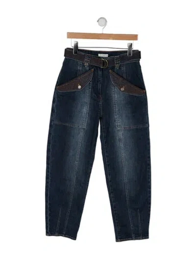 Pre-owned Ulla Johnson High-rise Straight Leg Jeans In Blue