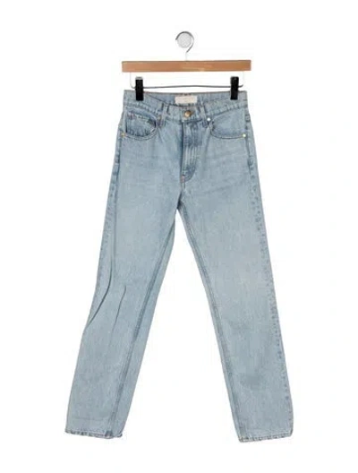 Pre-owned Ulla Johnson High-rise Straight Leg Jeans In Blue