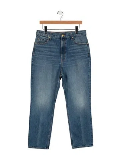 Pre-owned Ulla Johnson High-rise Straight Leg Jeans In Blue