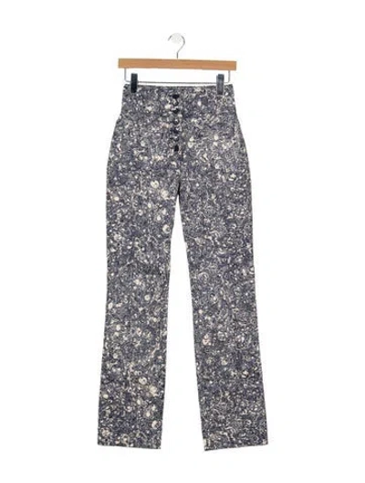 Pre-owned Ulla Johnson High-rise Straight Leg Jeans In Blue