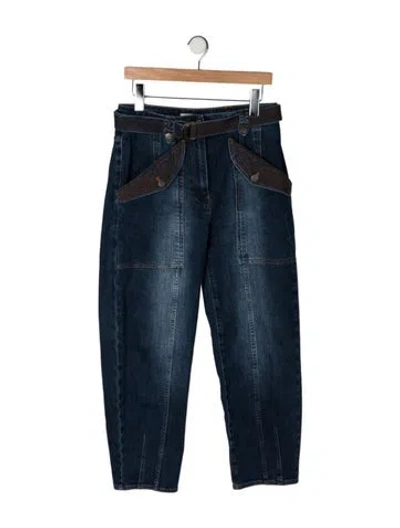 Pre-owned Ulla Johnson High-rise Straight Leg Jeans In Blue