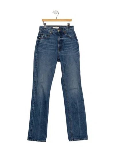 Pre-owned Ulla Johnson High-rise Straight Leg Jeans In Blue