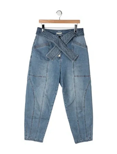 Pre-owned Ulla Johnson High-rise Straight Leg Jeans In Blue