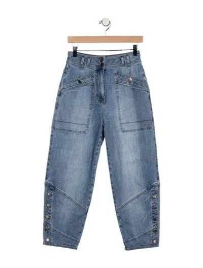 Pre-owned Ulla Johnson High-rise Straight Leg Jeans In Blue