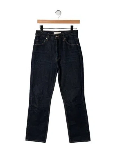 Pre-owned Ulla Johnson High-rise Straight Leg Jeans In Blue