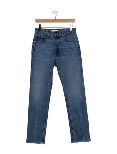 Pre-owned Ulla Johnson High-rise Straight Leg Jeans In Blue