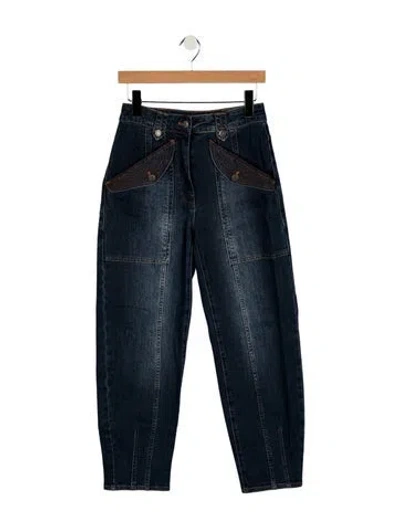 Pre-owned Ulla Johnson High-rise Straight Leg Jeans In Blue