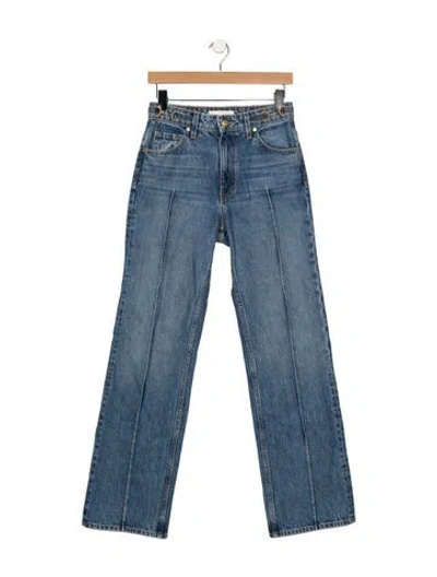 Pre-owned Ulla Johnson High-rise Straight Leg Jeans In Blue
