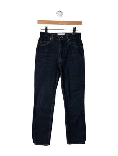Pre-owned Ulla Johnson High-rise Straight Leg Jeans In Blue