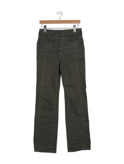 Pre-owned Ulla Johnson High-rise Straight Leg Jeans In Gray