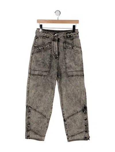 Pre-owned Ulla Johnson High-rise Straight Leg Jeans In Green