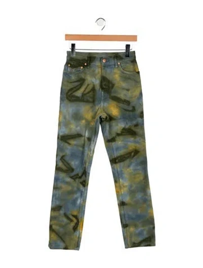 Pre-owned Ulla Johnson High-rise Straight Leg Jeans In Multi