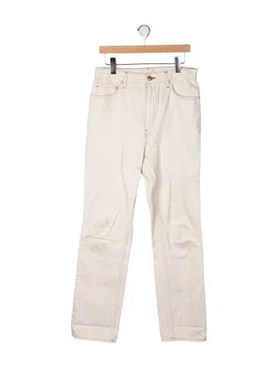 Pre-owned Ulla Johnson High-rise Straight Leg Jeans In Neutral