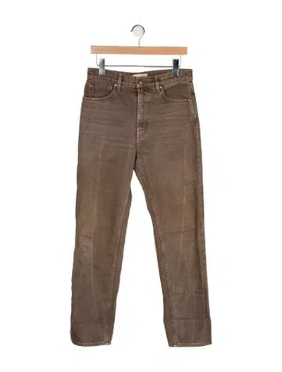 Pre-owned Ulla Johnson High-rise Straight Leg Jeans In Neutral