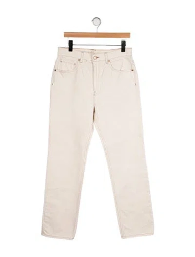 Pre-owned Ulla Johnson High-rise Straight Leg Jeans In Neutral